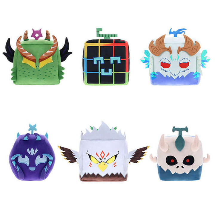 Blox Fruits 8" Collectable Plush Series 3 featuring six unique character designs in vibrant colors.