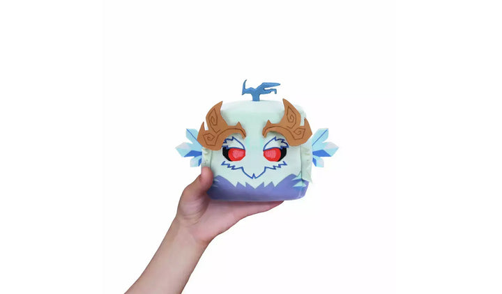 Blox Fruits Series 3 4" Collectable Plush of the Yeti character in a child's hand.