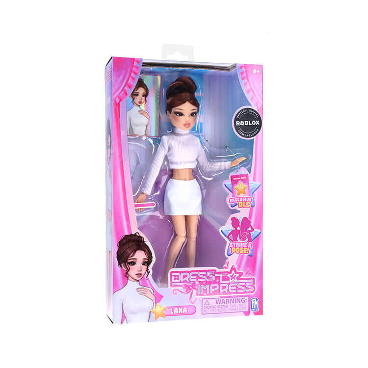 Dress To Impress Lana Fashion Doll Series 1 in packaging with stylish outfit and accessories.