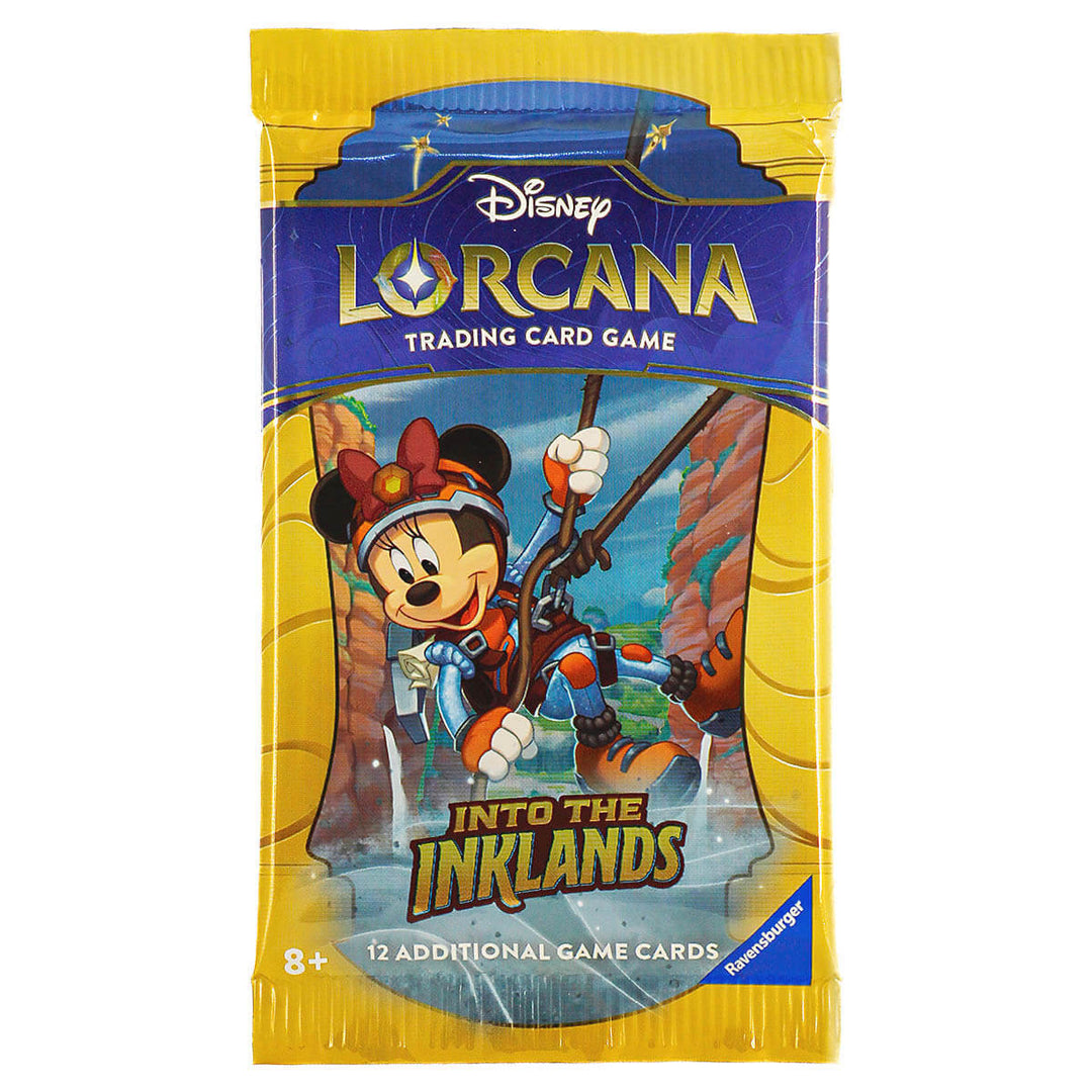 Disney Lorcana Into The Inklands TCG Booster Pack with Minnie Mouse illustration