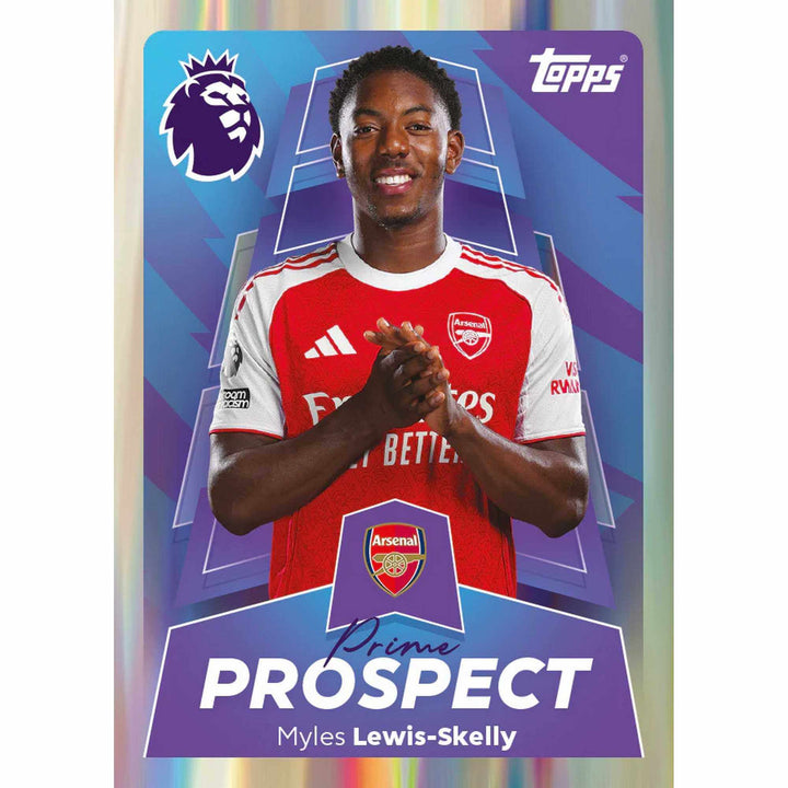 Premier League 2026 Stickers Eco Pack Myles Lewis-Skelly Prime Prospect sticker by Topps