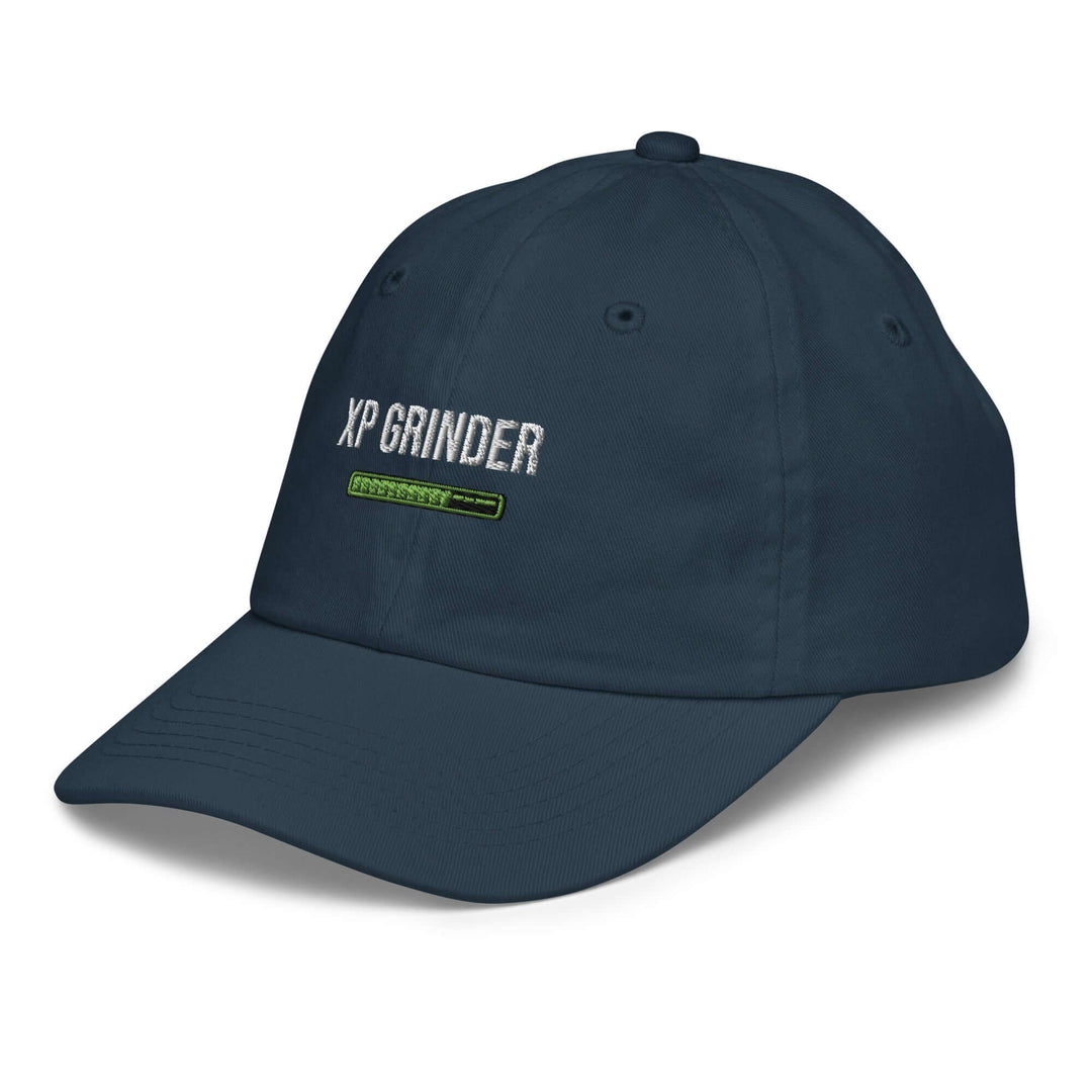 XP Grinder Youth baseball cap in navy, featuring breathable design and adjustable strap for comfort.