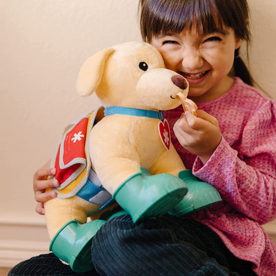 Earthlets.com| Melissa & Doug Let’s Explore™ Ranger Dog Plush with Search and Rescue Gear | Plush Toy | Hugging Toy | Pretend Play Toy for kids | 3 and Above | Gift for Boys or Girls | Earthlets.com |  