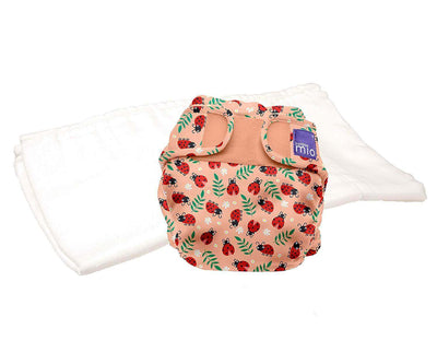 Bambino Mio Mioduo Two-Piece Nappy Size: Size 1 Colour: Loveable Ladybug reusable nappies Earthlets