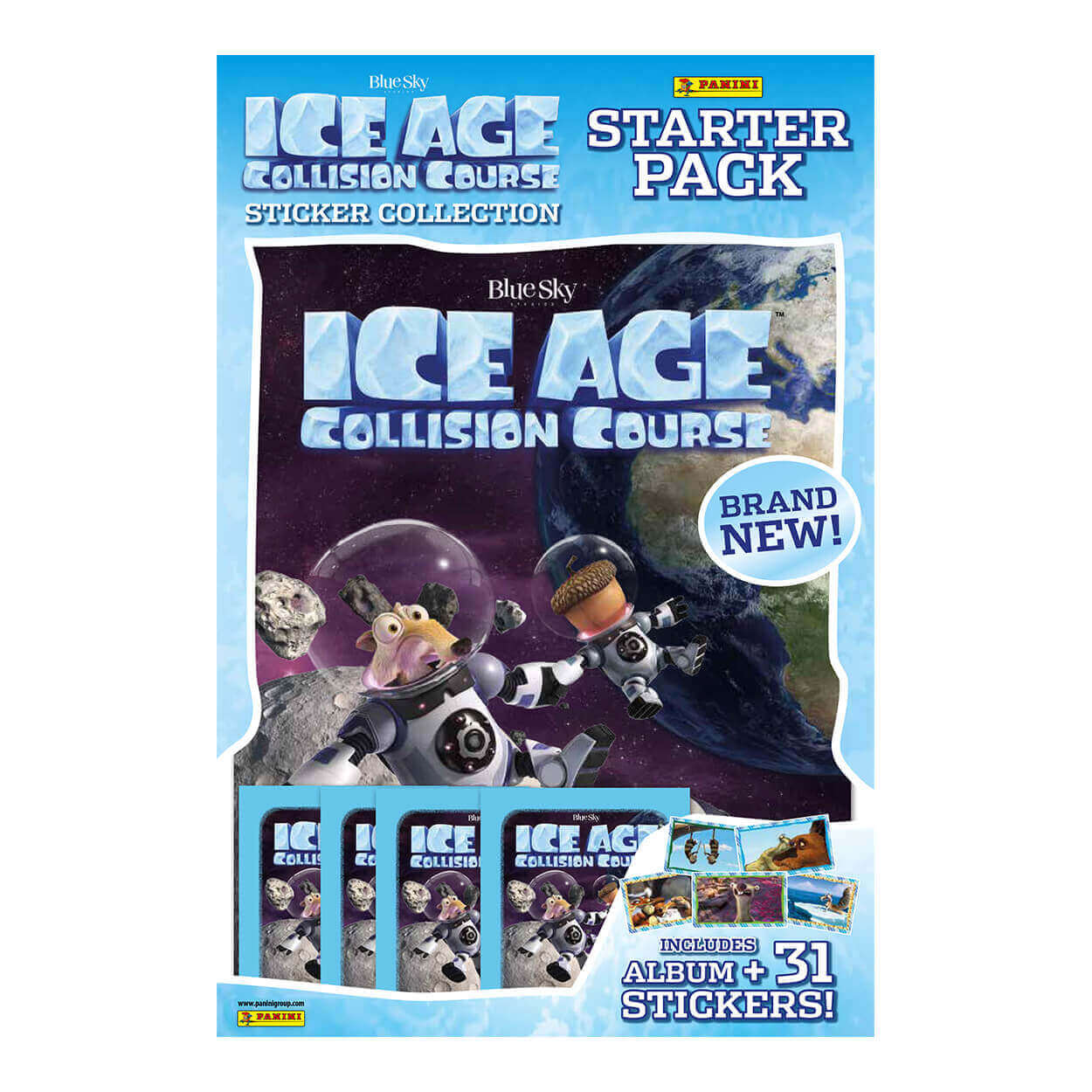 Panini Ice Age Collision Course Sticker Collection Product: Starter Pack (31 Stickers) Sticker Collection Earthlets