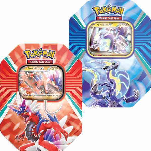 Pokemon Company Pokemon TCG: Paldea Legends Tin (Koraidon/Miraidon) Trading Card Games Earthlets