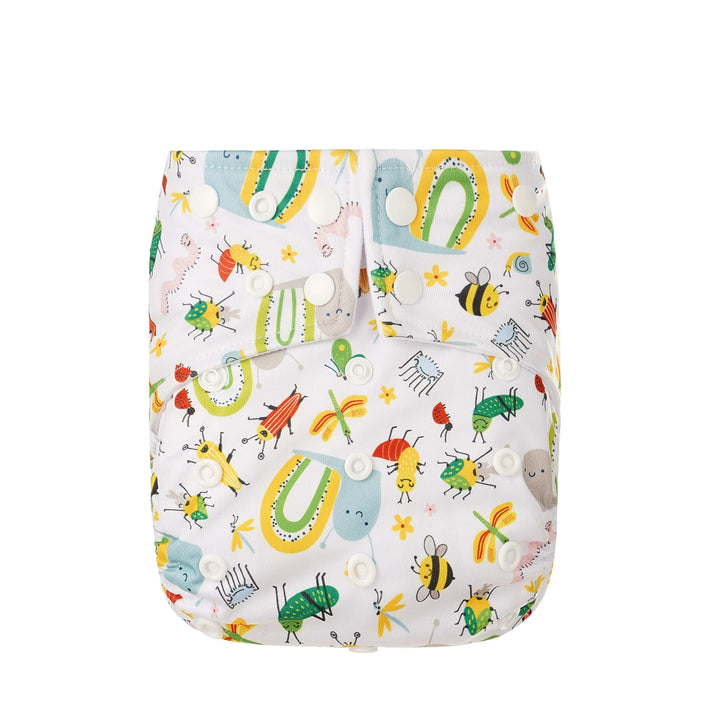 HappyBear One Size Pocket Nappy Colour: Bugs reusable nappies Earthlets