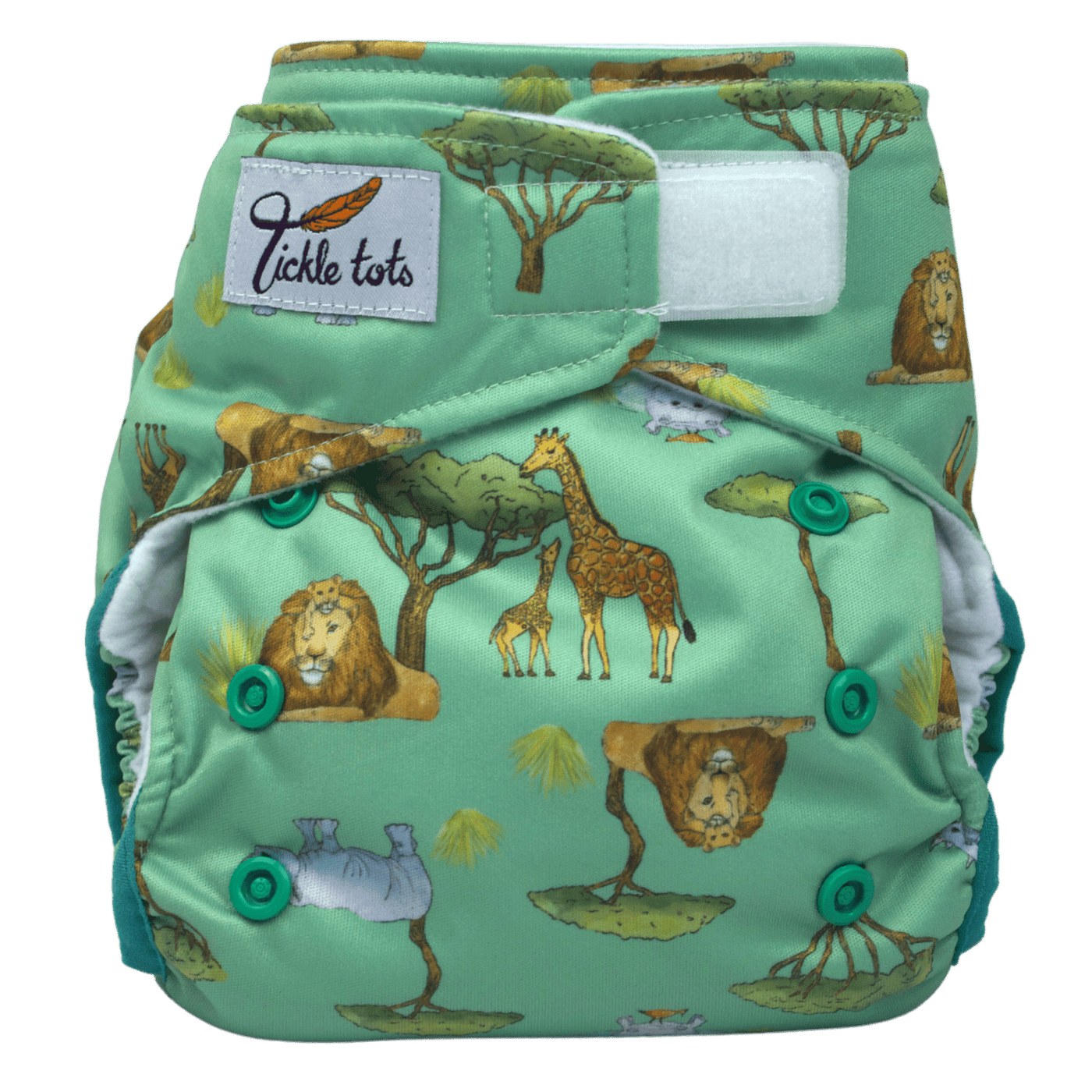 Tickle Tots All-In-One Nappy Colour: Serengeti reusable nappies all in one nappies Earthlets