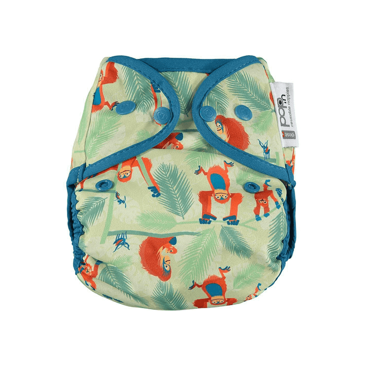 Close Parent Pop-in Nappy Wrap Popper Colour: Orangutan reusable nappies Earthlets