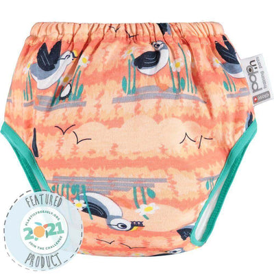 Close Parent Pop-in Training Pant Colour: Coral Puffin Size: XLarge potty training reusable pants Earthlets