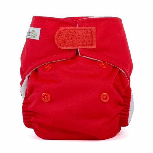 Baba + Boo Newborn Reusable Nappy - Plain Colour: Berry reusable nappies all in one nappies Earthlets